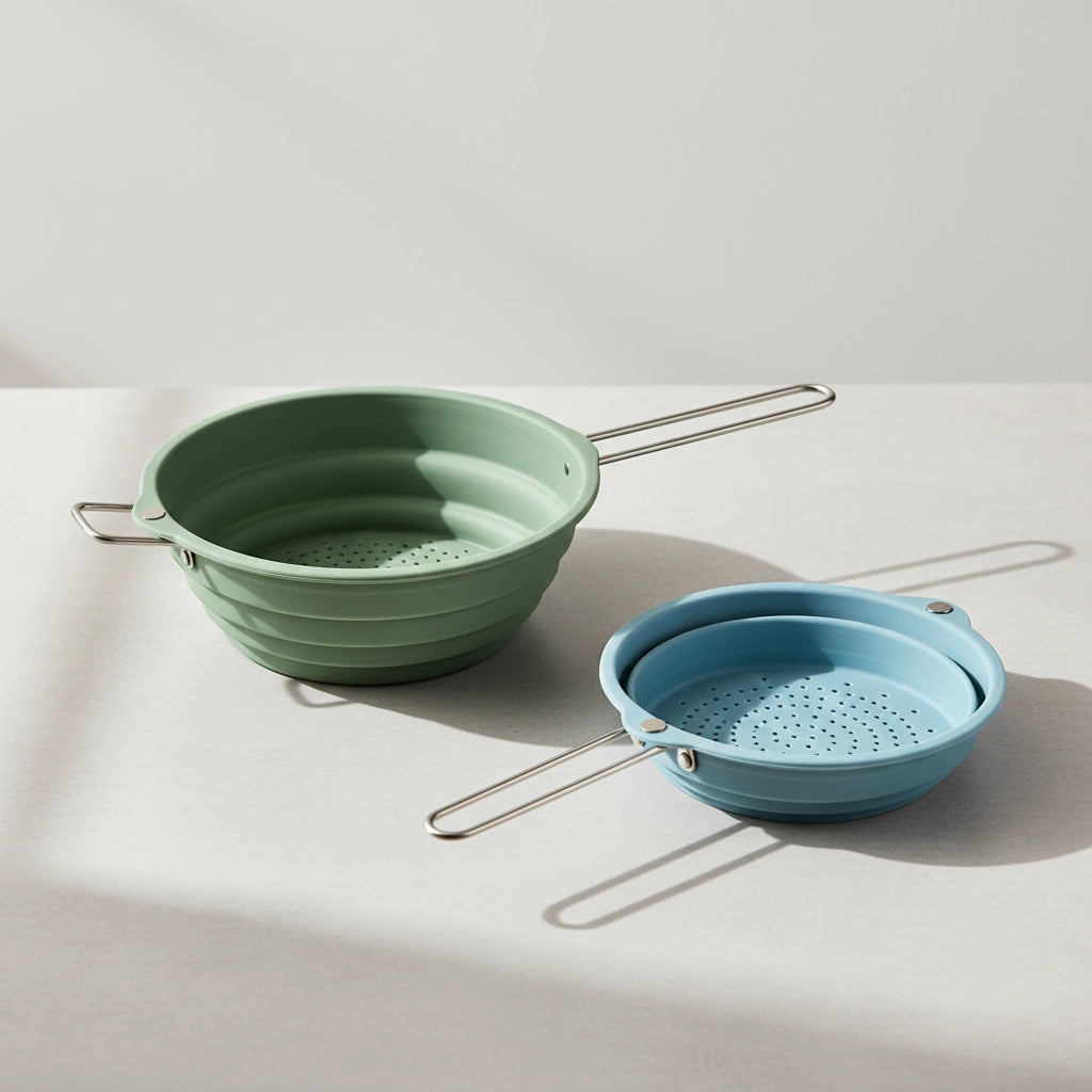 Faltbares Silikon-Sieb-Set (2-teilig)