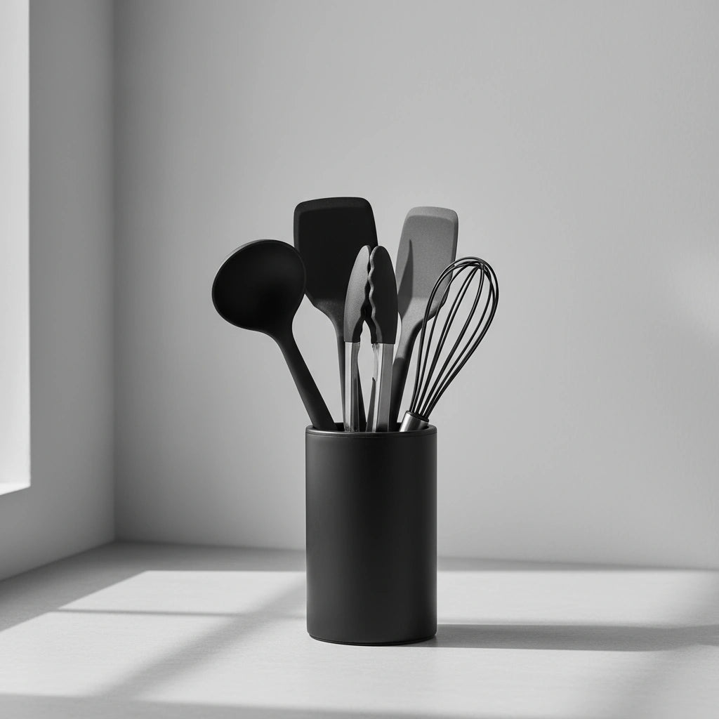 Matt-Schwarzes Küchenutensilien-Set (5-teilig)